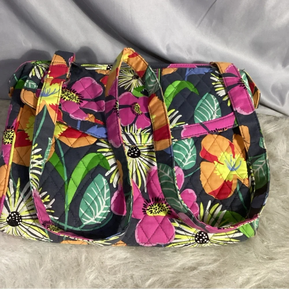 Vera Bradley “Jazzy Blooms” Floral Tablet Hipster Crossbody Bag VGUC
